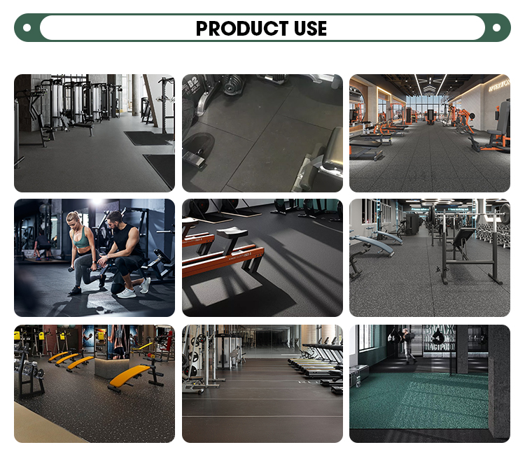 application of rubber flooring mat
